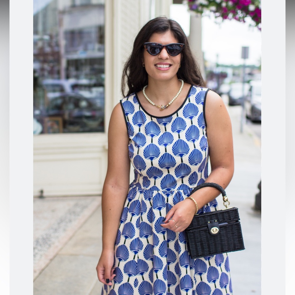 Kate Spade cream & blue